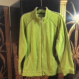 Green Velour Top - Size 2X
